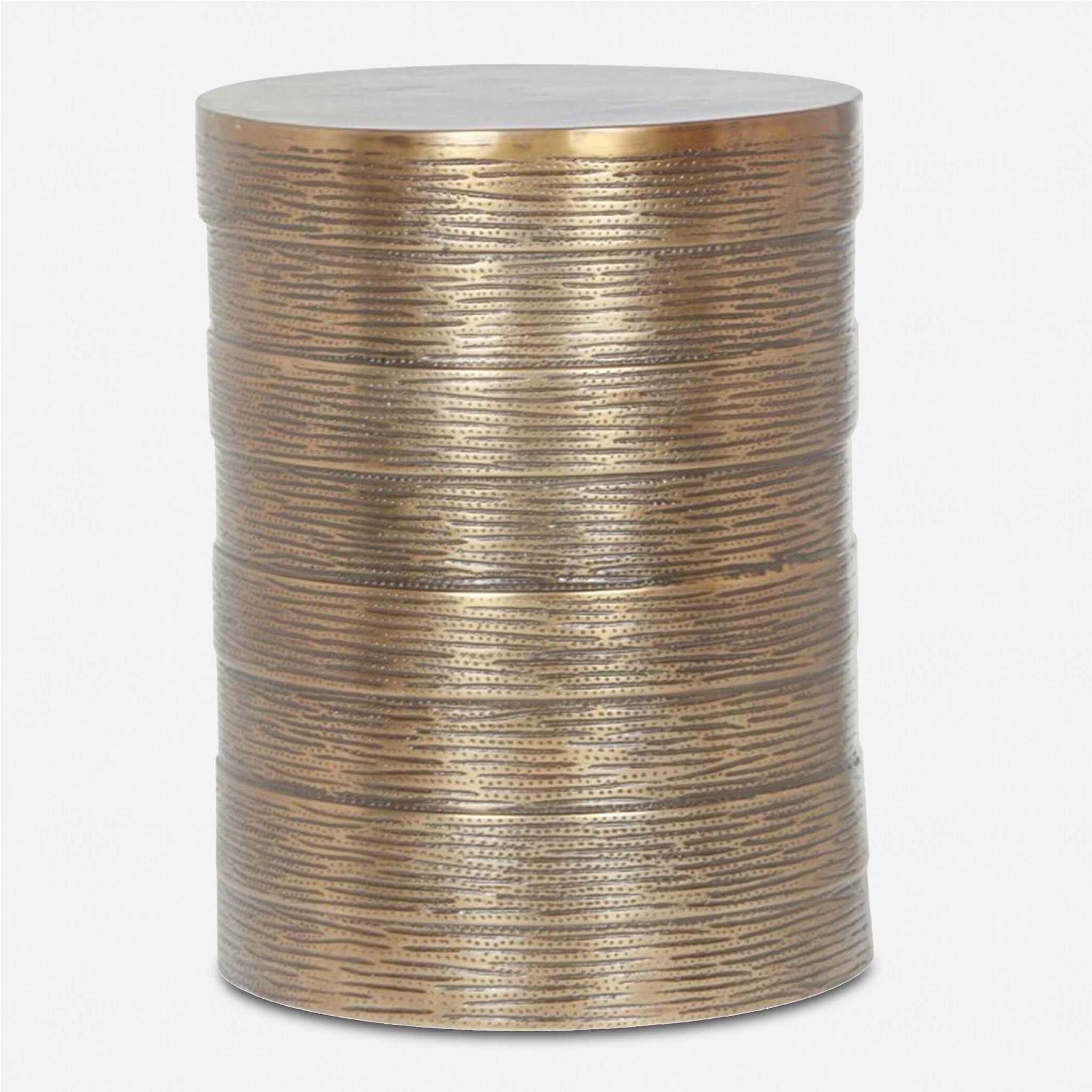 Odin - Antique Brass Accent Table - Bronze