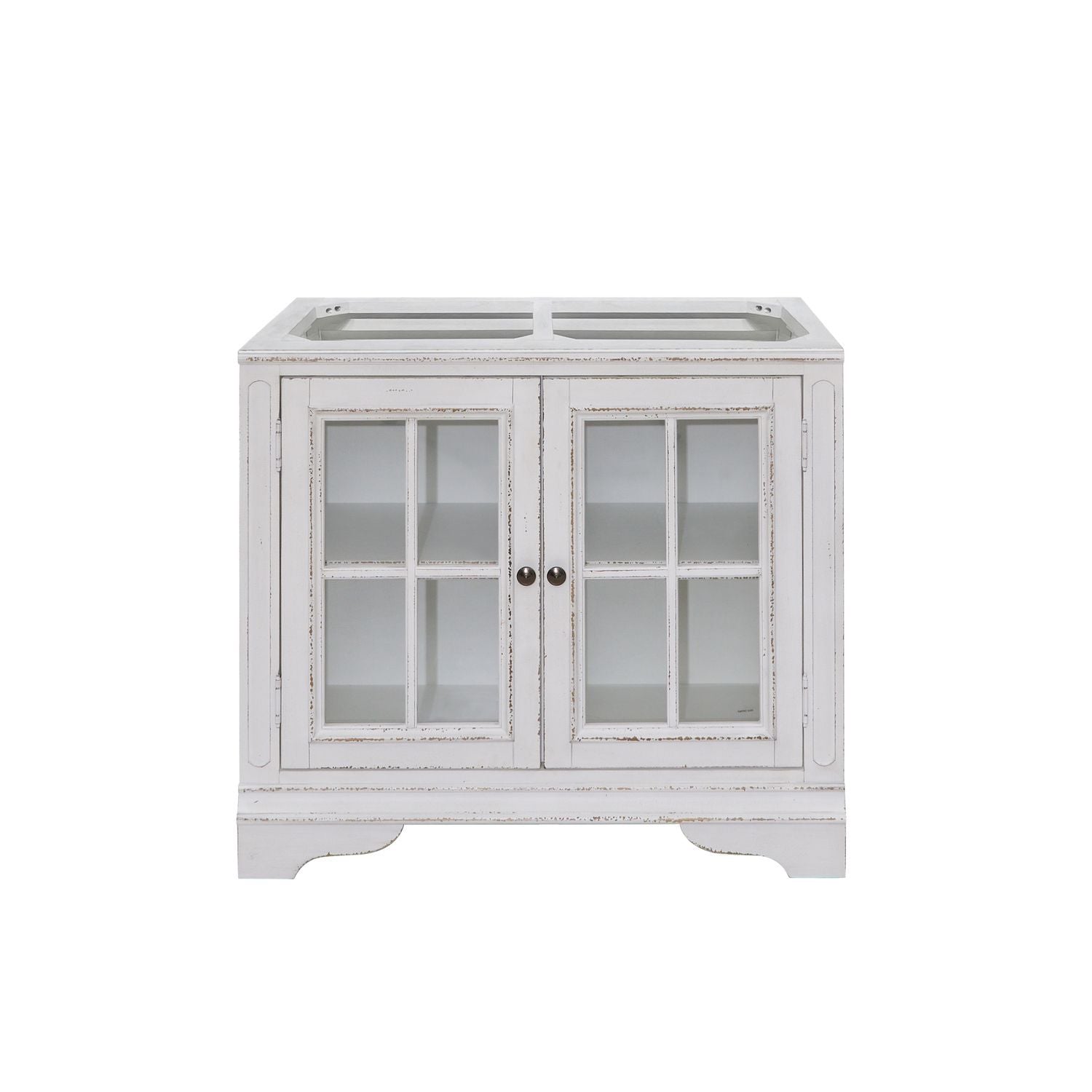 Magnolia Manor - Bunching Display Cabinet Base - White