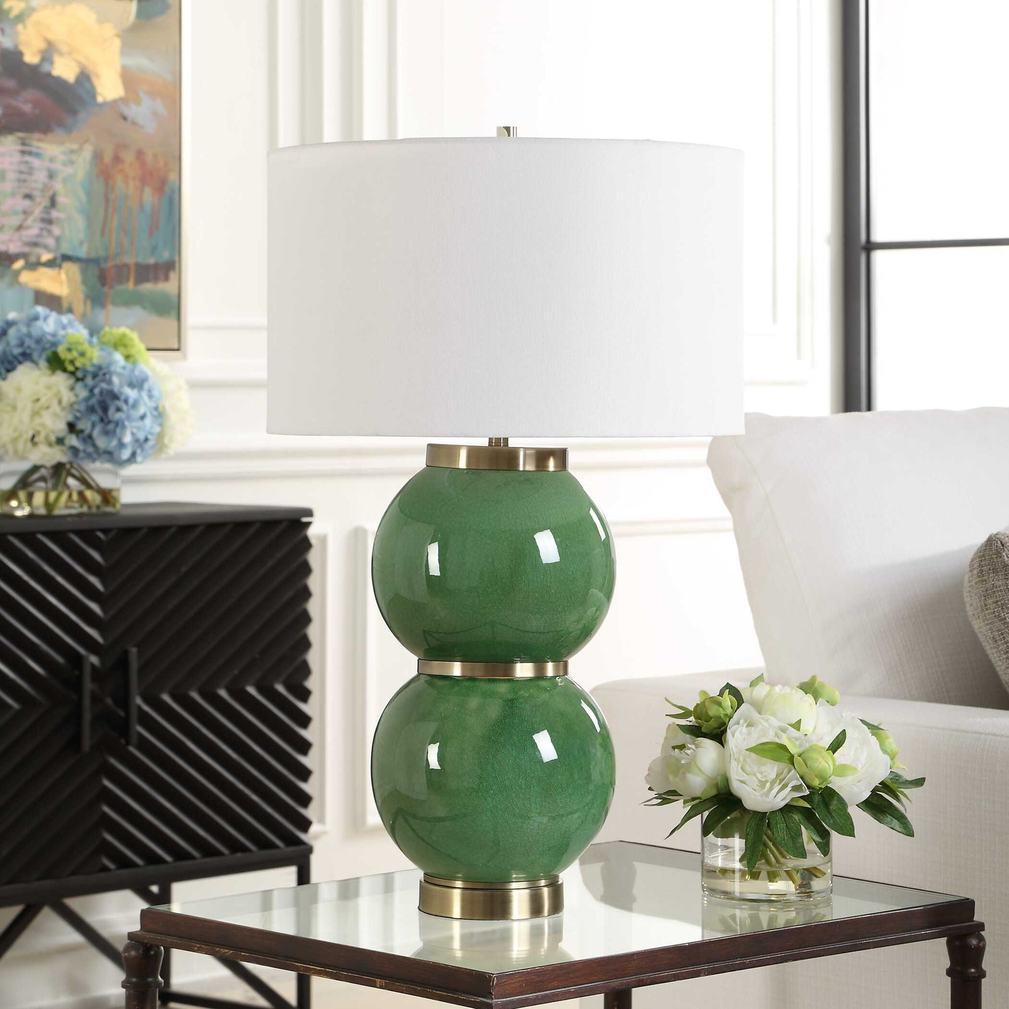 Banner - Spheres Table Lamp - Green