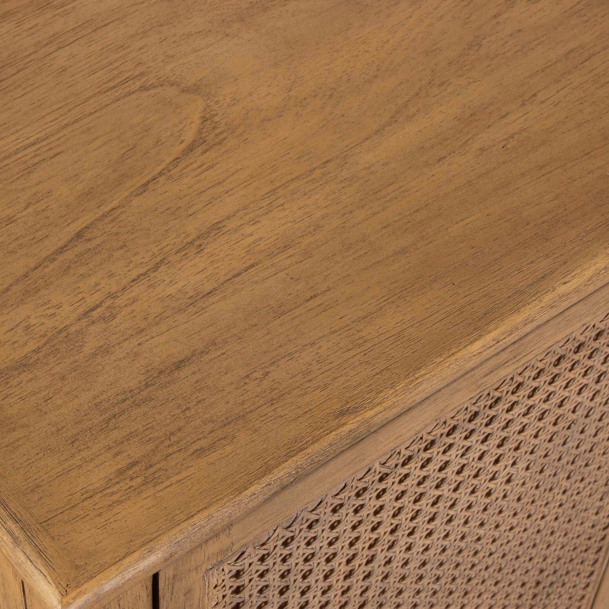 Coast - 2 Door Rattan Cabinet - Woodtone