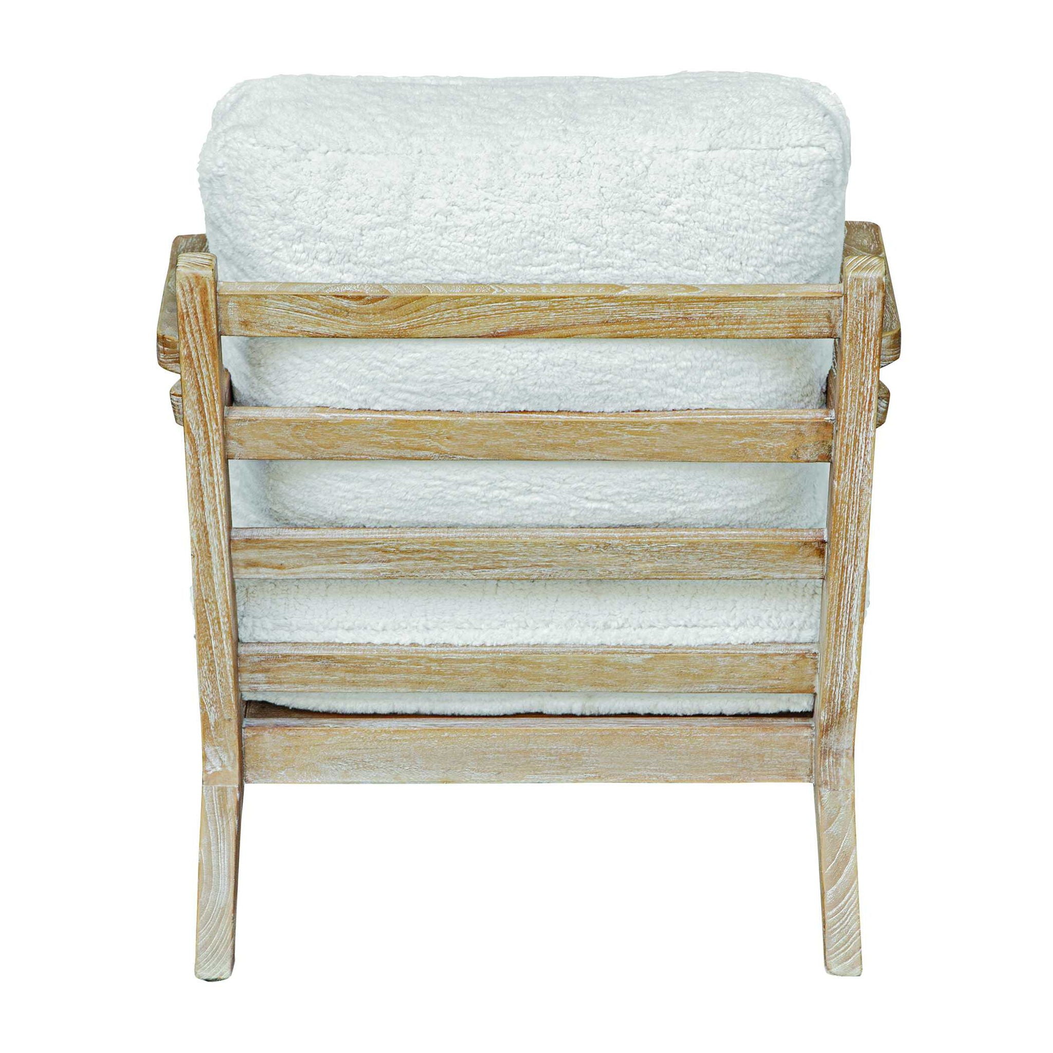 Laid - Back Sheepskin Accent Chair - White