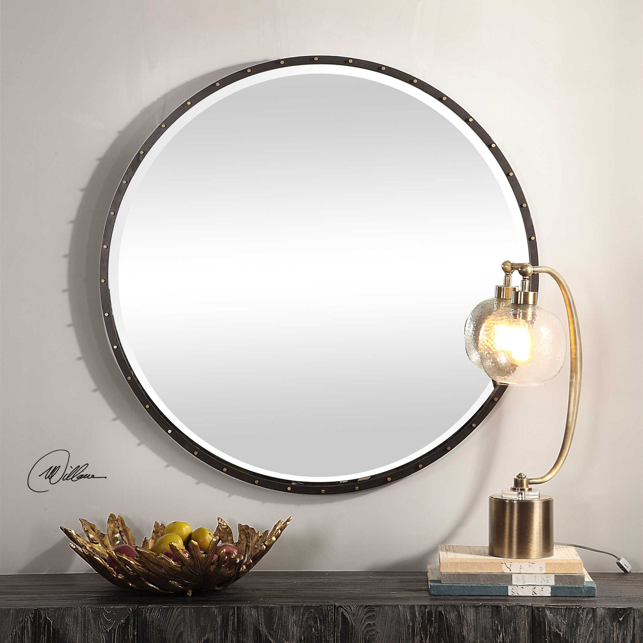 Benedo - Round Mirror - Black
