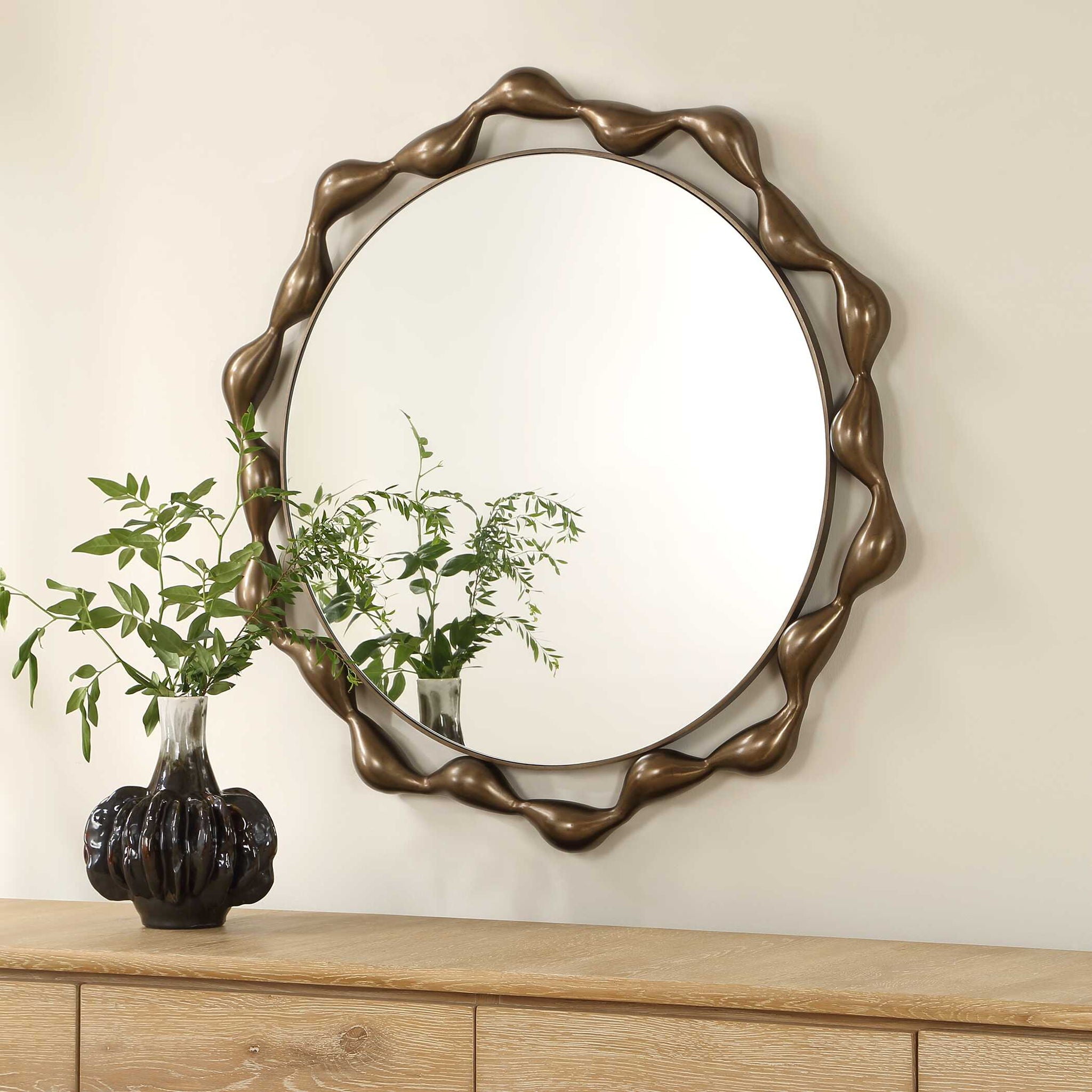 Remolino - Round Mirror - Bronze