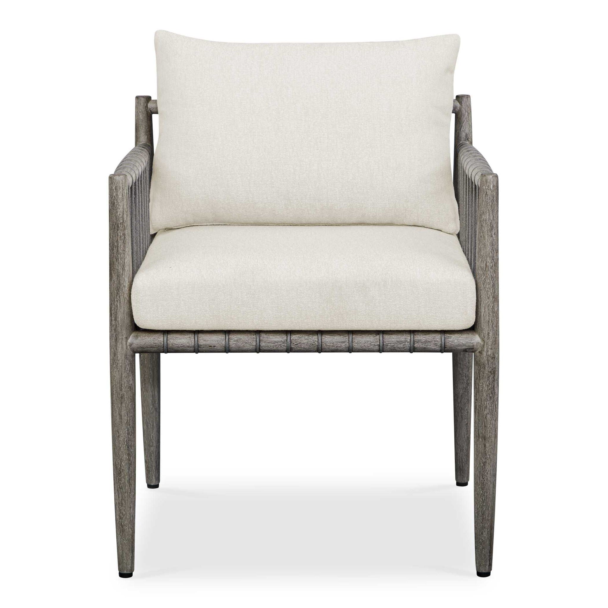 Borneo - Outdoor Dining Chair - White / Dark Gray