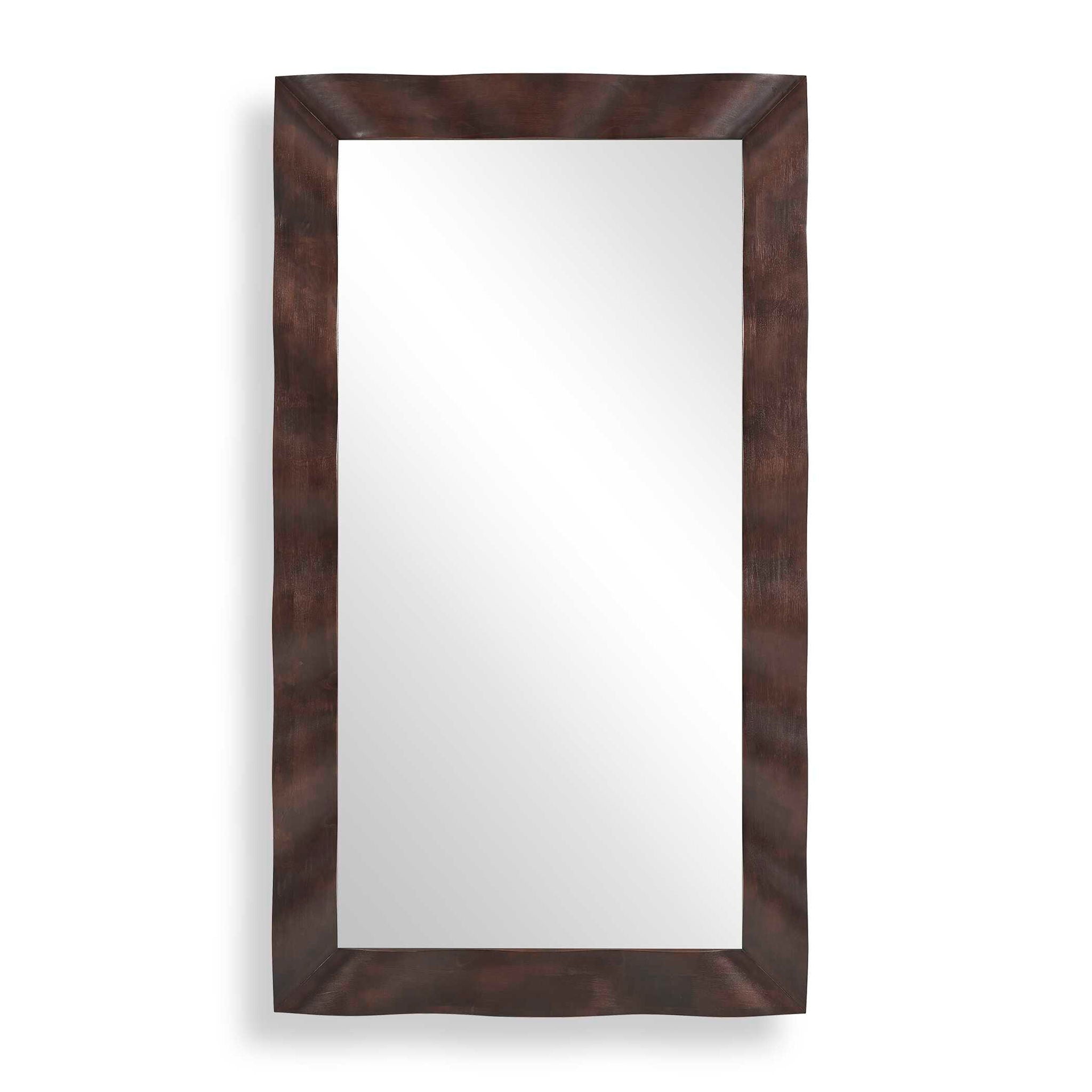 Wrinkle - Wavy Wood Mirror - Woodtone