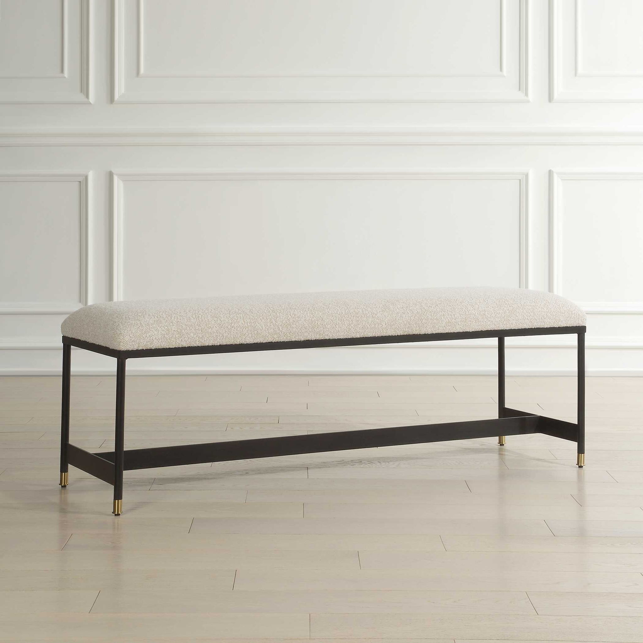 Halston - Upholstered Bench - White