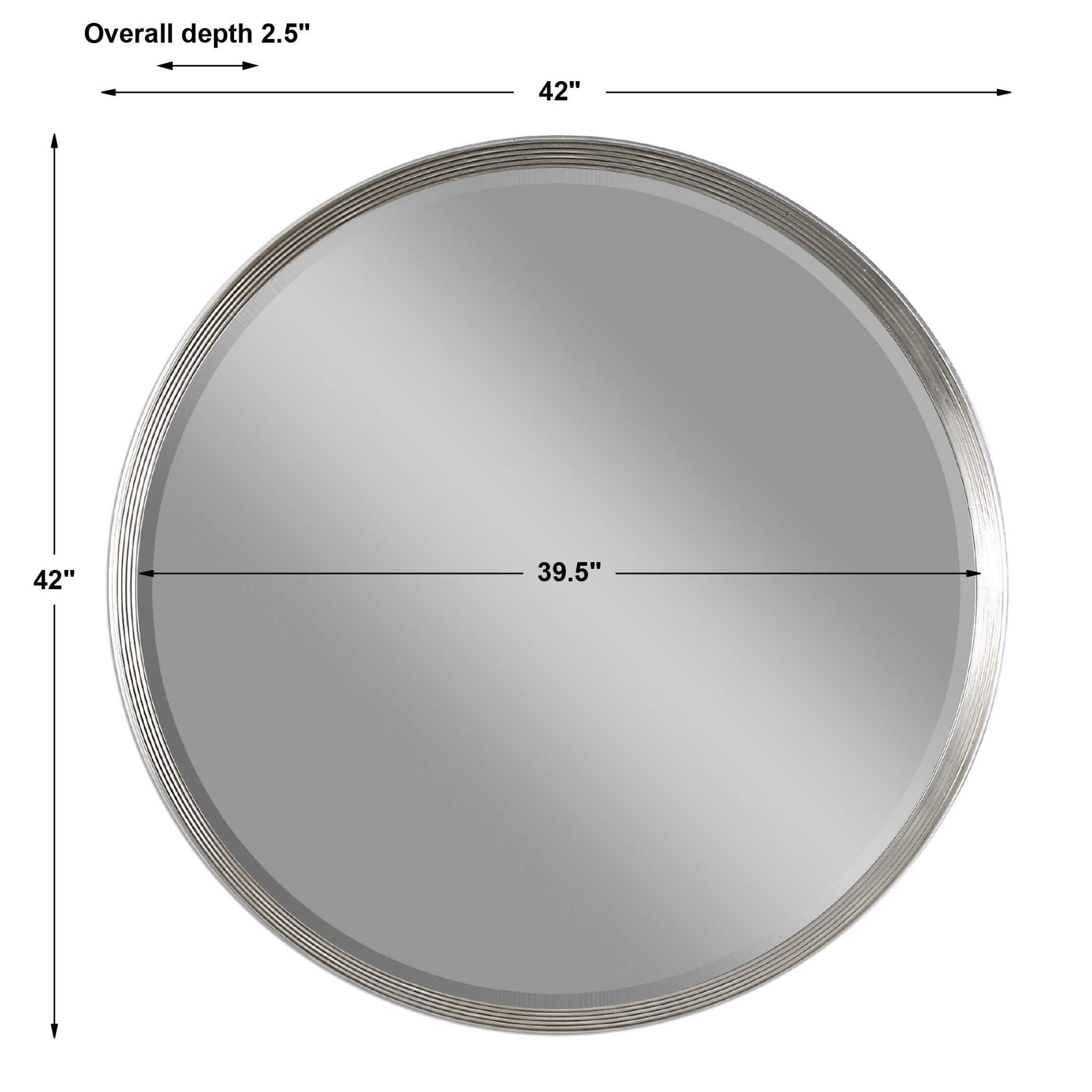 Serenza - Round Mirror - Silver