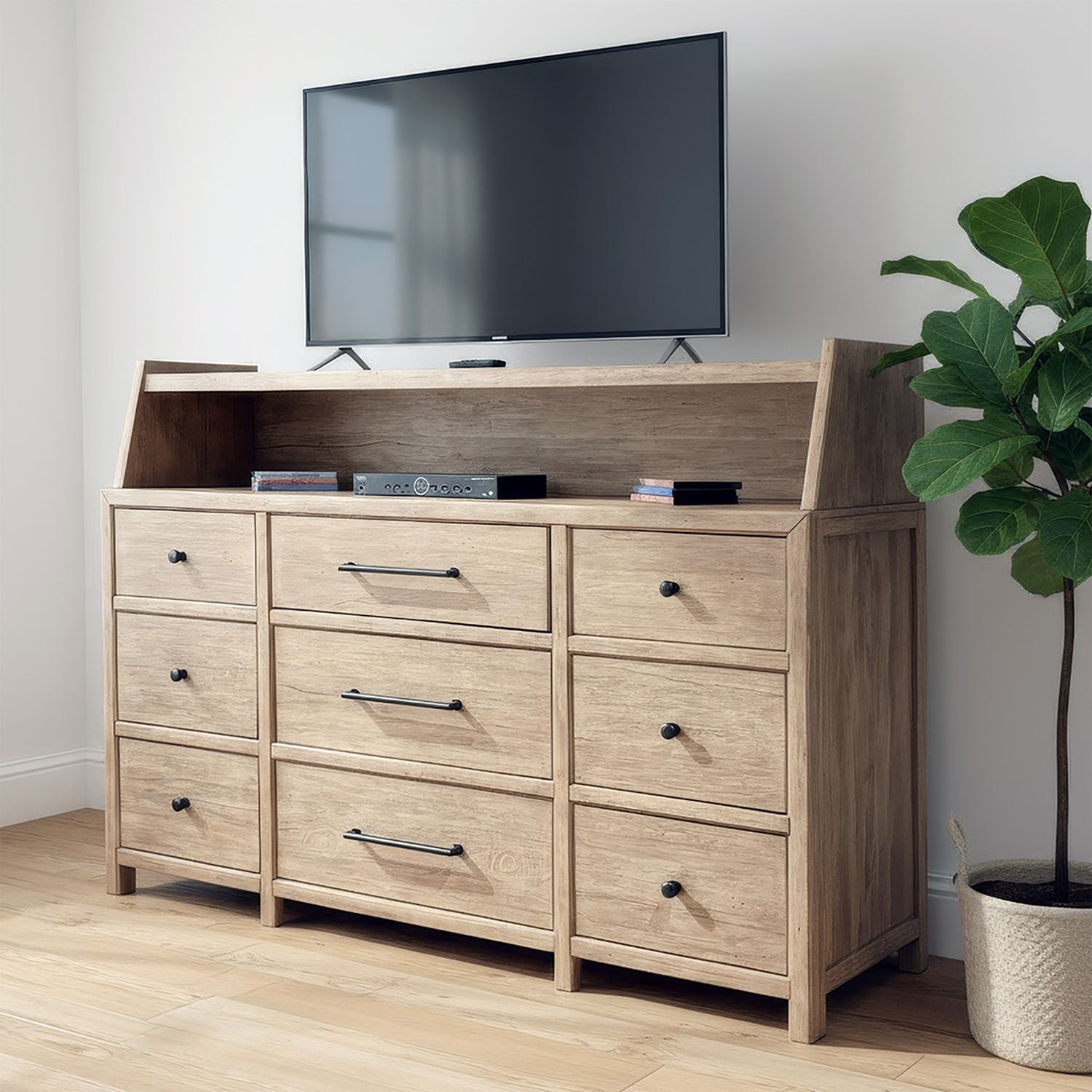 Proximity Place - Dresser & Hutch - Light Brown