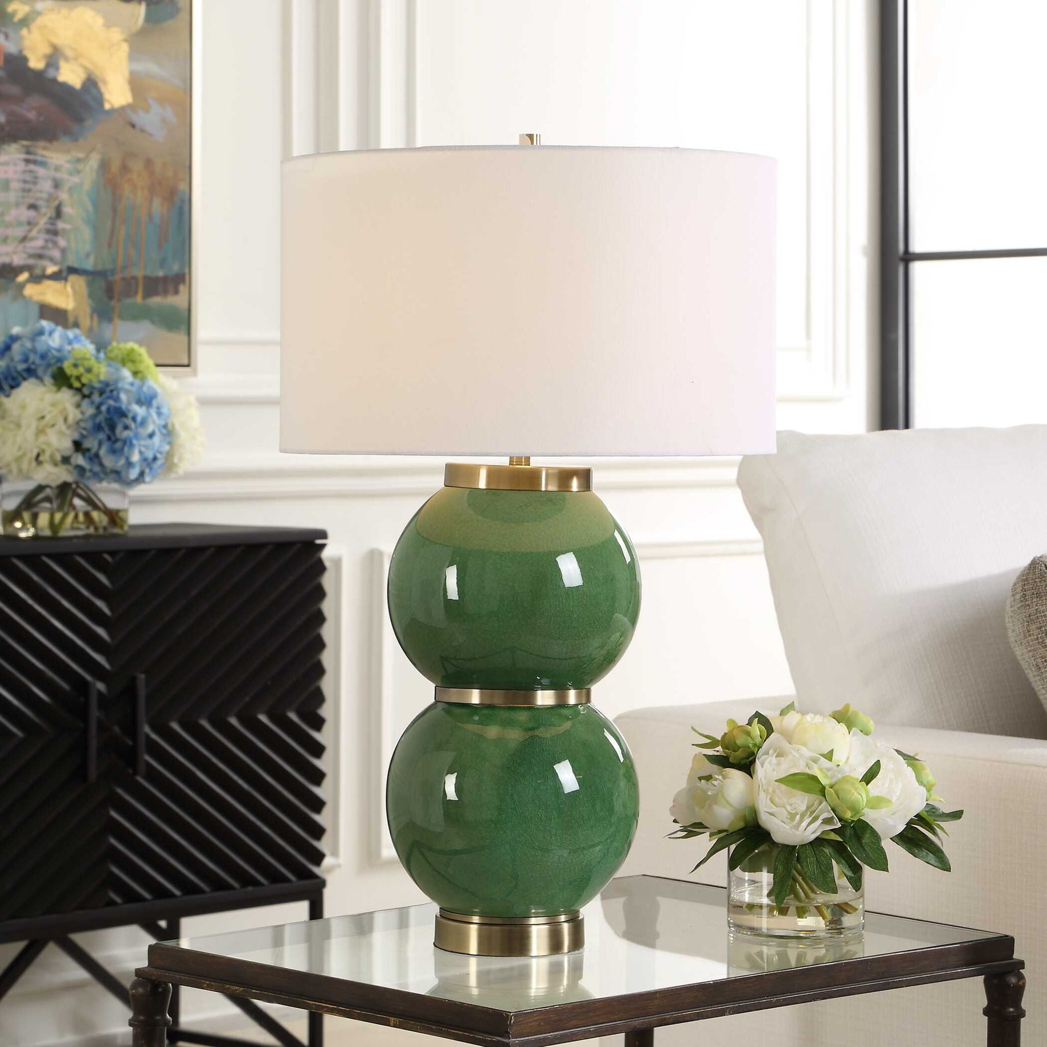 Banner - Spheres Table Lamp - Green