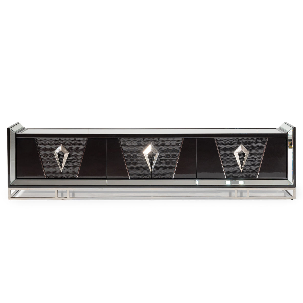 Carmela Media Cabinet G.Charcoal sand 94"