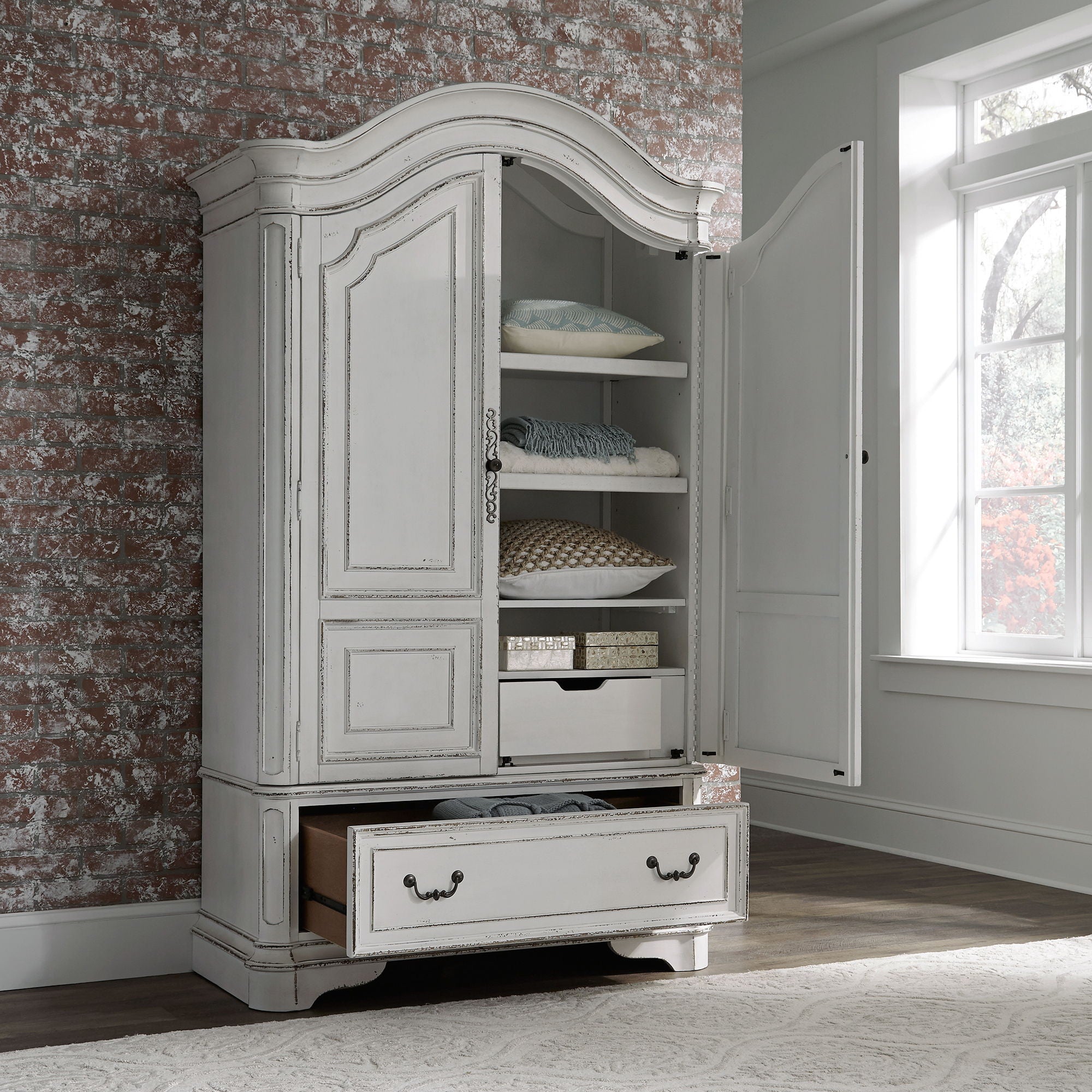 Magnolia Manor - Armoire Base - White