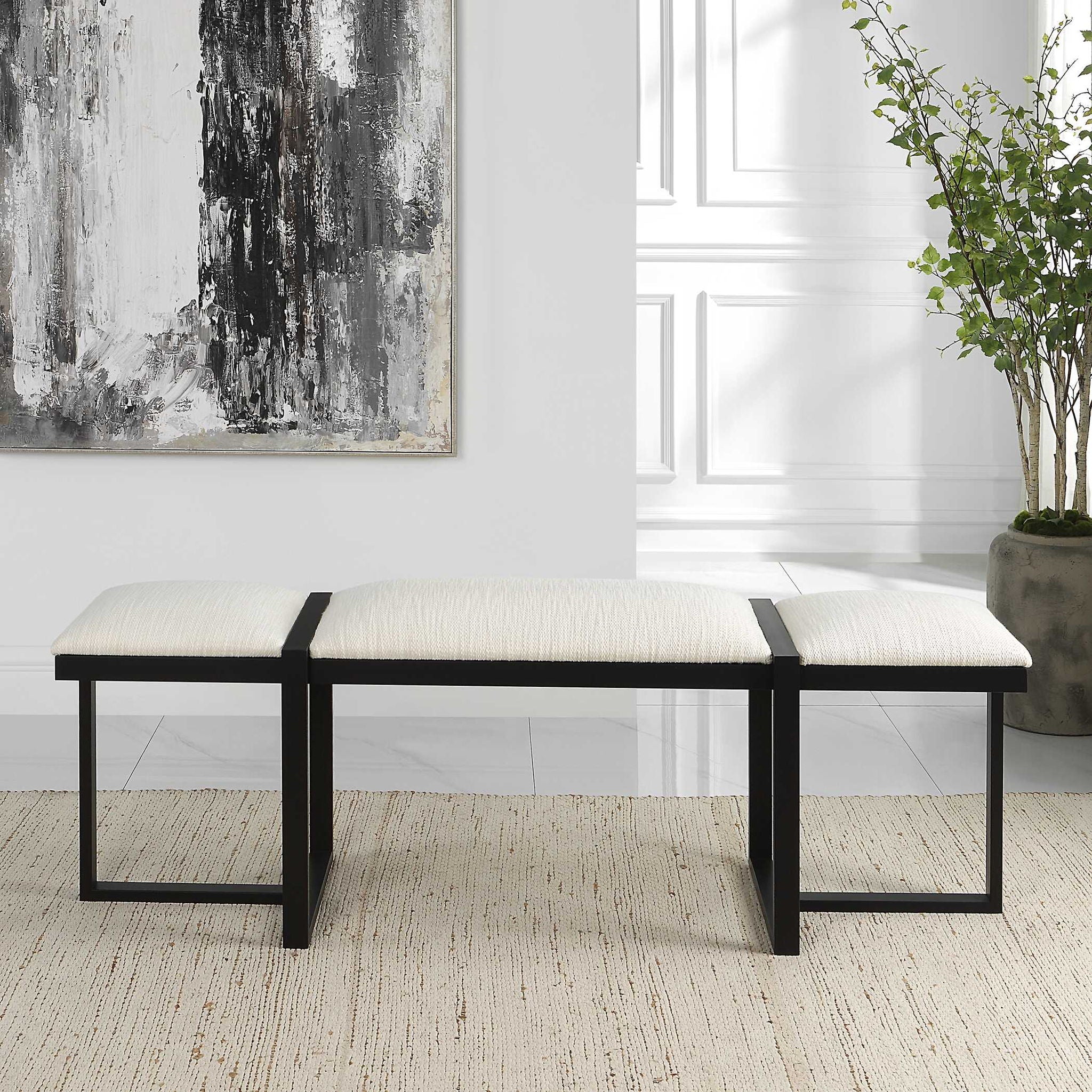 Triple Cloud - Modern Upholstered Bench