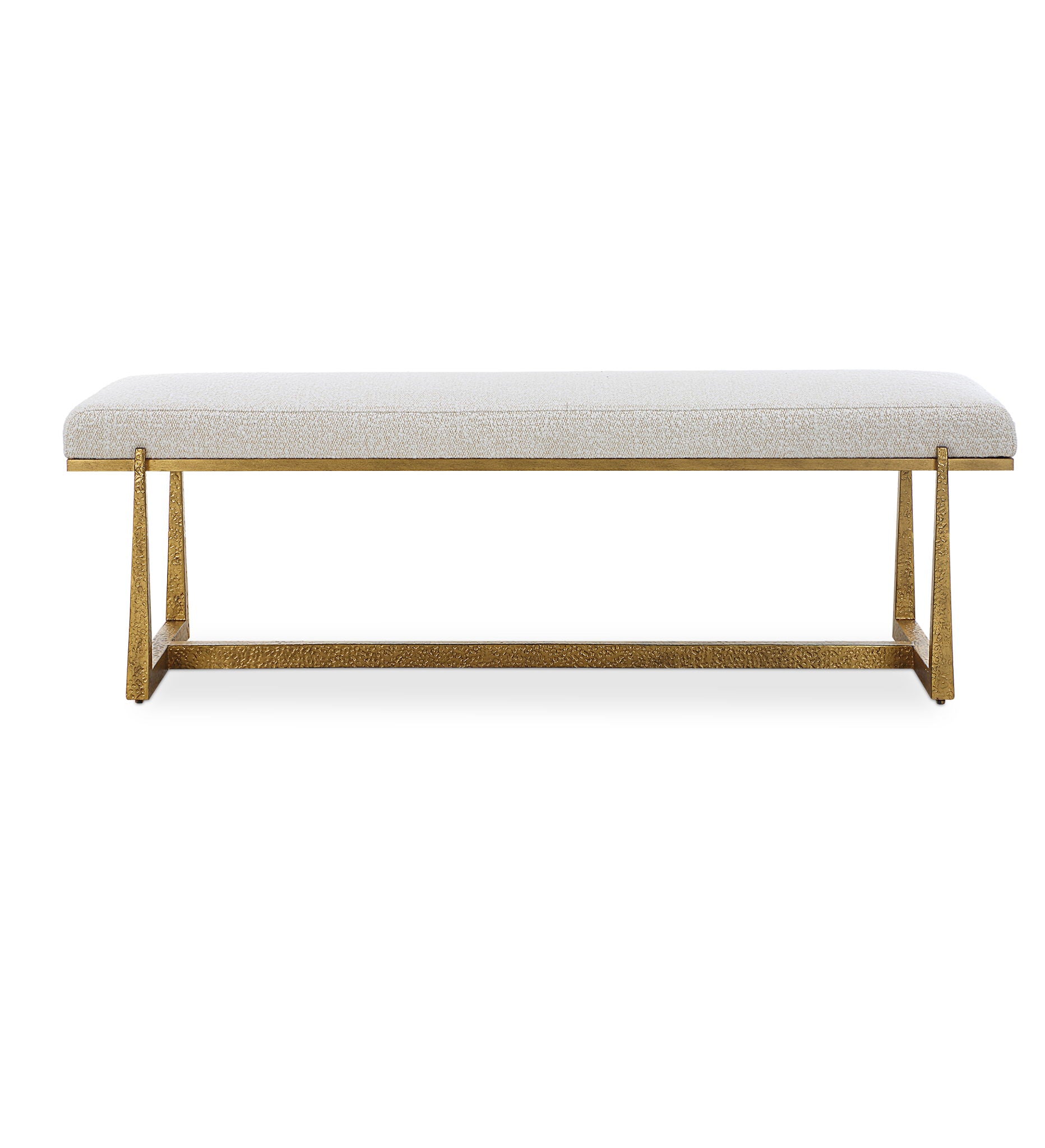 Midas - Bench - Antique Gold & White
