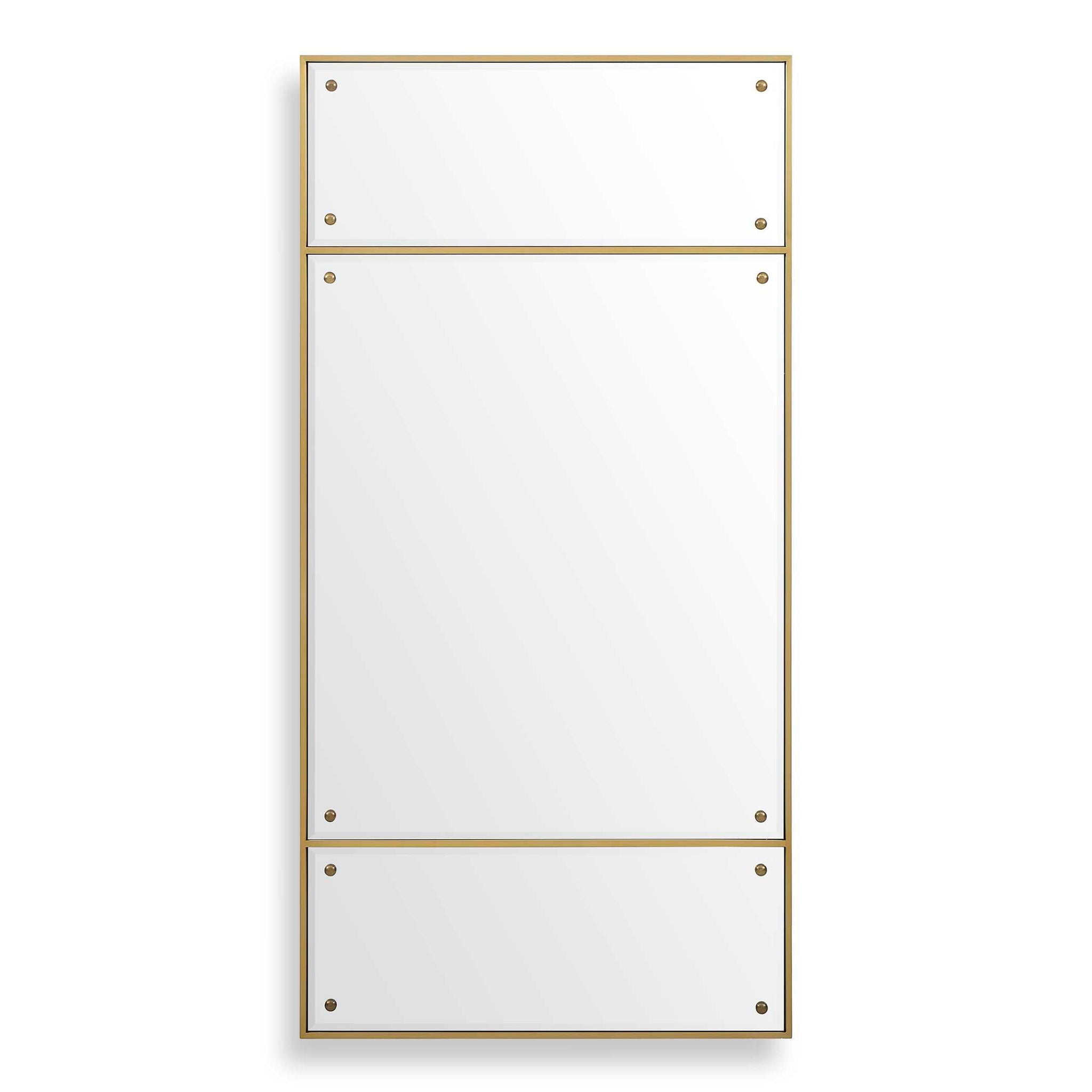 Wrenton - Rectangular Mirror - Brass