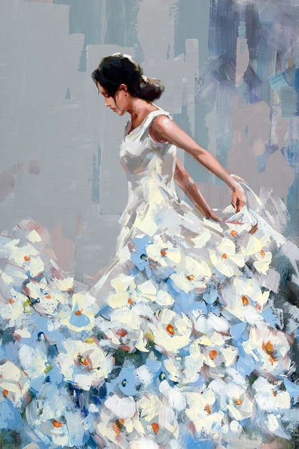 Painting /Woman & Flower