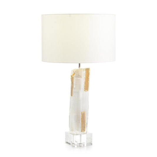 Gilded Selenite T. Lamp