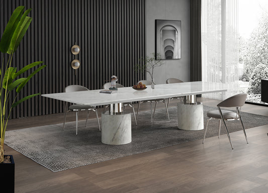 Geneva Dining Table/black & white